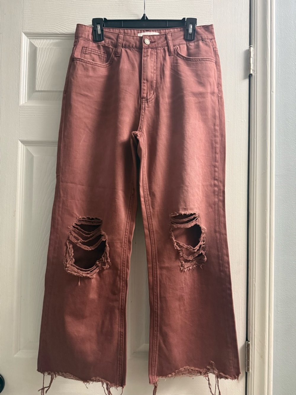 VERVET RUSSET BROWN 90S VINTAGE HIGH RISE CROP FLARE SIZE 28 - Picture 2 of 10